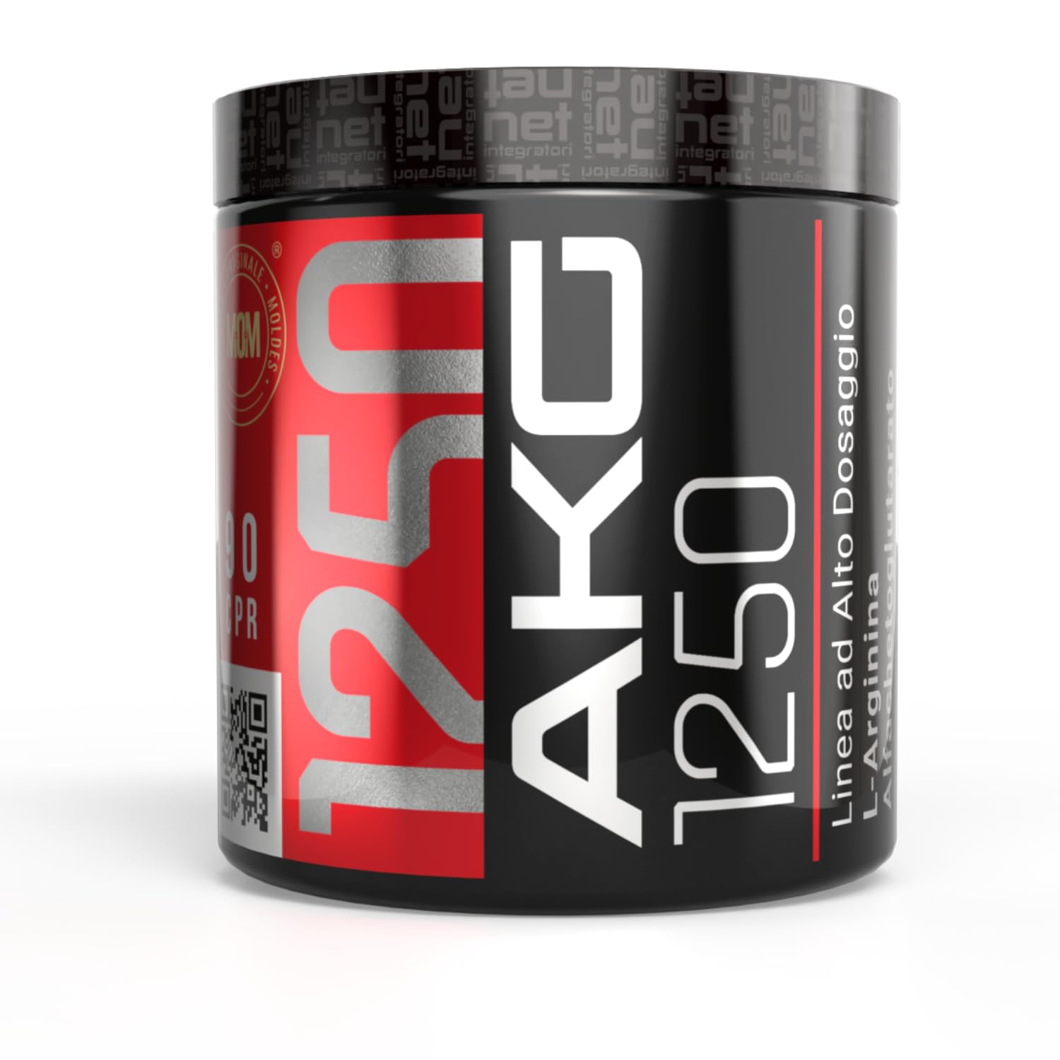 Net Integratori AKG 1250 – 90 compresse – Integratore di Arginina Alfa-Chetoglutarato ad Alto Dosaggio per Stimolare Ossido Nitrico e Aumentare Pump Muscolare e Resistenza – Pre e Post Workout