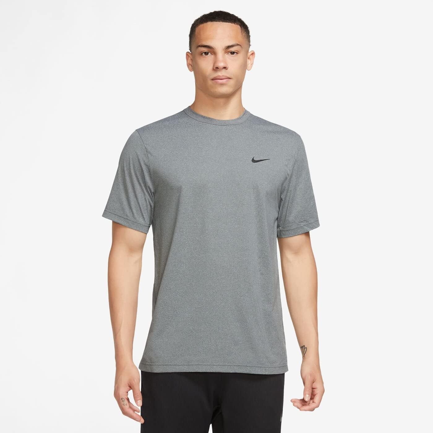 NIKE DV9839-097 M NK DF UV HYVERSE SS T-shirt Men's SMOKE GREY/HTR/BLACK Size L