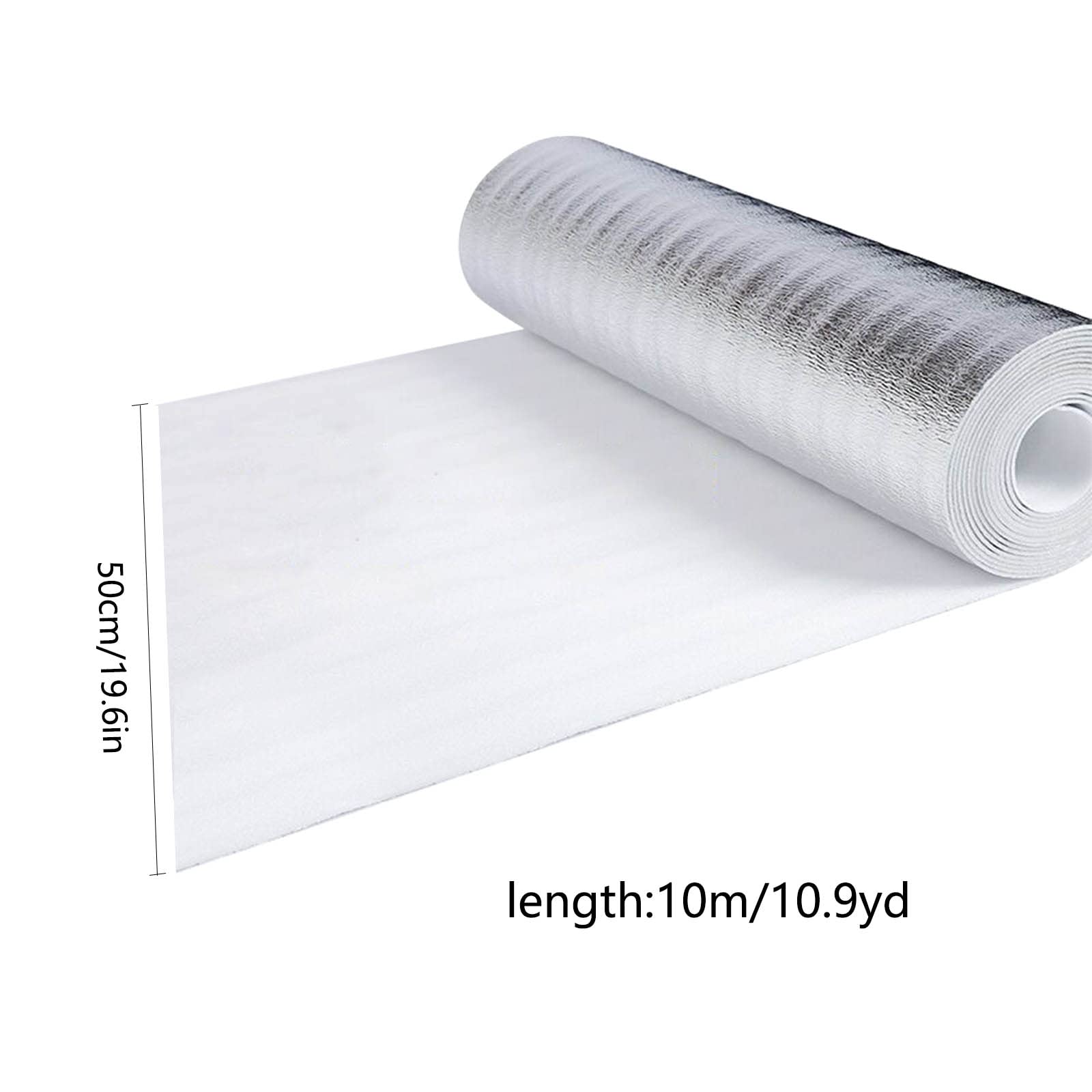RANRAO Rotolo Di Isolamento Riflettente Termico Della Stagnola Del Radiatore Dell'isolamento, Pellicola Riflettente Dell'isolamento Termico Pellicola Di Alluminio Del Foglio Di Alluminio 10mx50cm