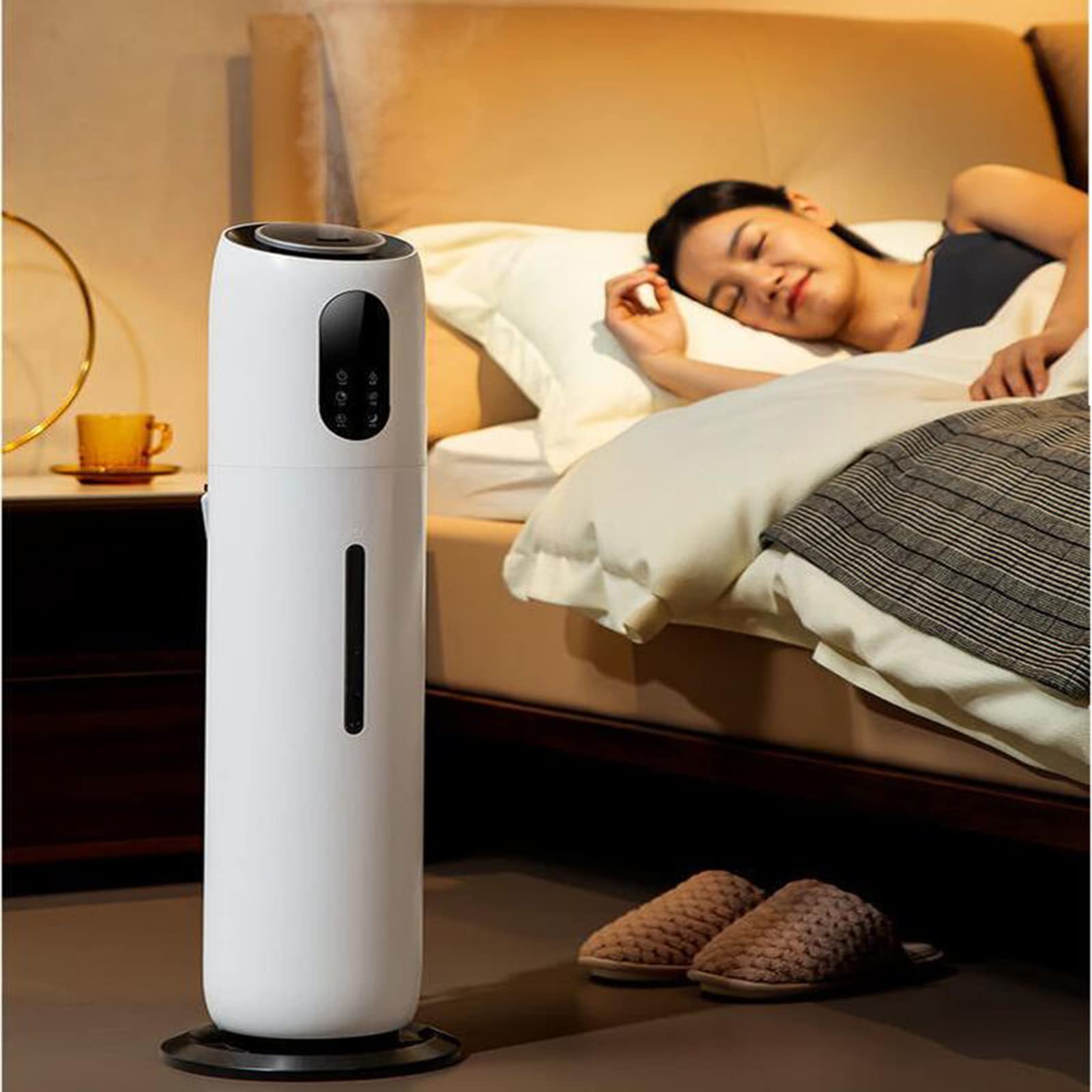 Humidificadores de aire Humidificador para dormitorio, Humidificador de niebla súper silencioso de 28Db Humidificador de 9 L Apagado automático, Humidificador pequeño para el hogar Bebé apag