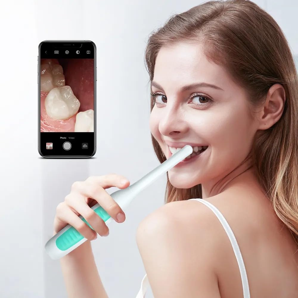 AUSEK Full HD WiFi Oral Endoscope Camera for Teeth Cleaning and Inspection | 1080P | 2.0MP | Wireless Connectivity | LED Lights | USB Rechargeable | for Dental Care and Pet Oral Hygiene (B0D1MPN3PN) Amazon Price History, Amazon Price Tracker