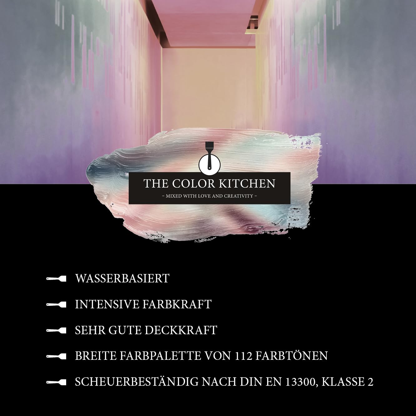 The Color Kitchen - Pintura para pared (5 L, para salón y dormitorio), color beige mate
