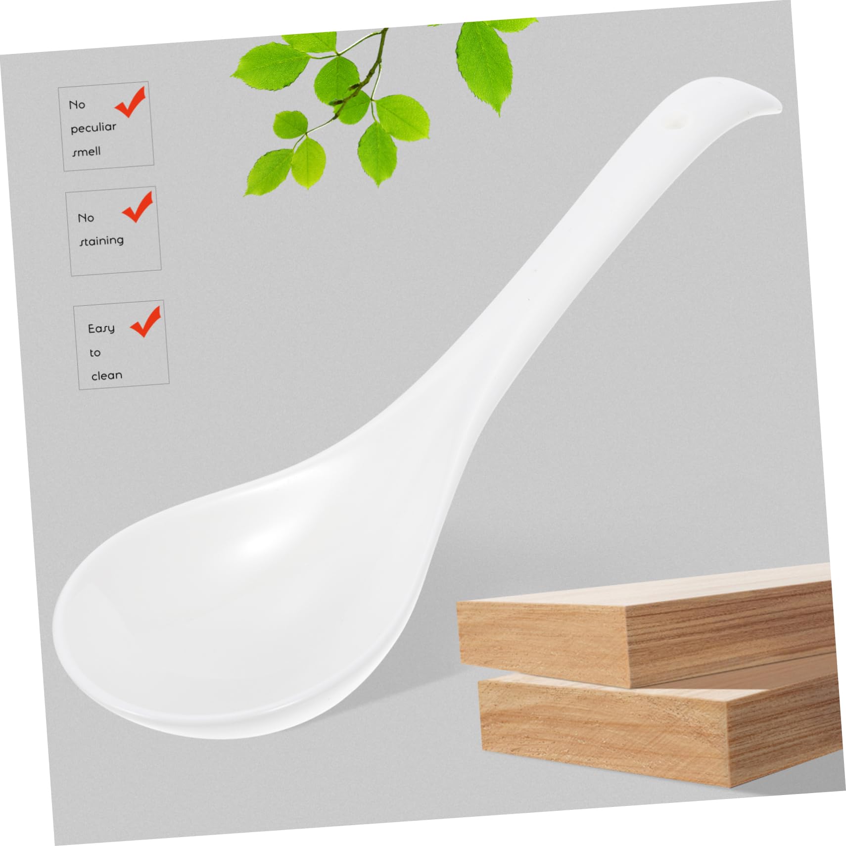 OUNONA 6piezas Cucharas De Para Sopa Diseño Simple y Elegante Para Restaurantes y Uso Doméstico