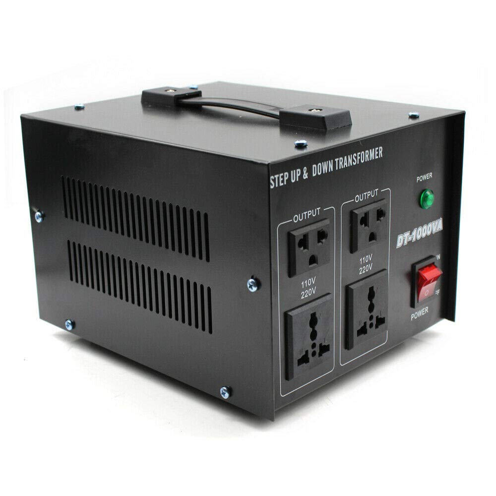 Trasformatore di tensione da 1 KW 220 V a 110 V, 110 V a 220 V, convertitore di tensione step up e down per l'uso con tutti i dispositivi elettronici ed elettrici