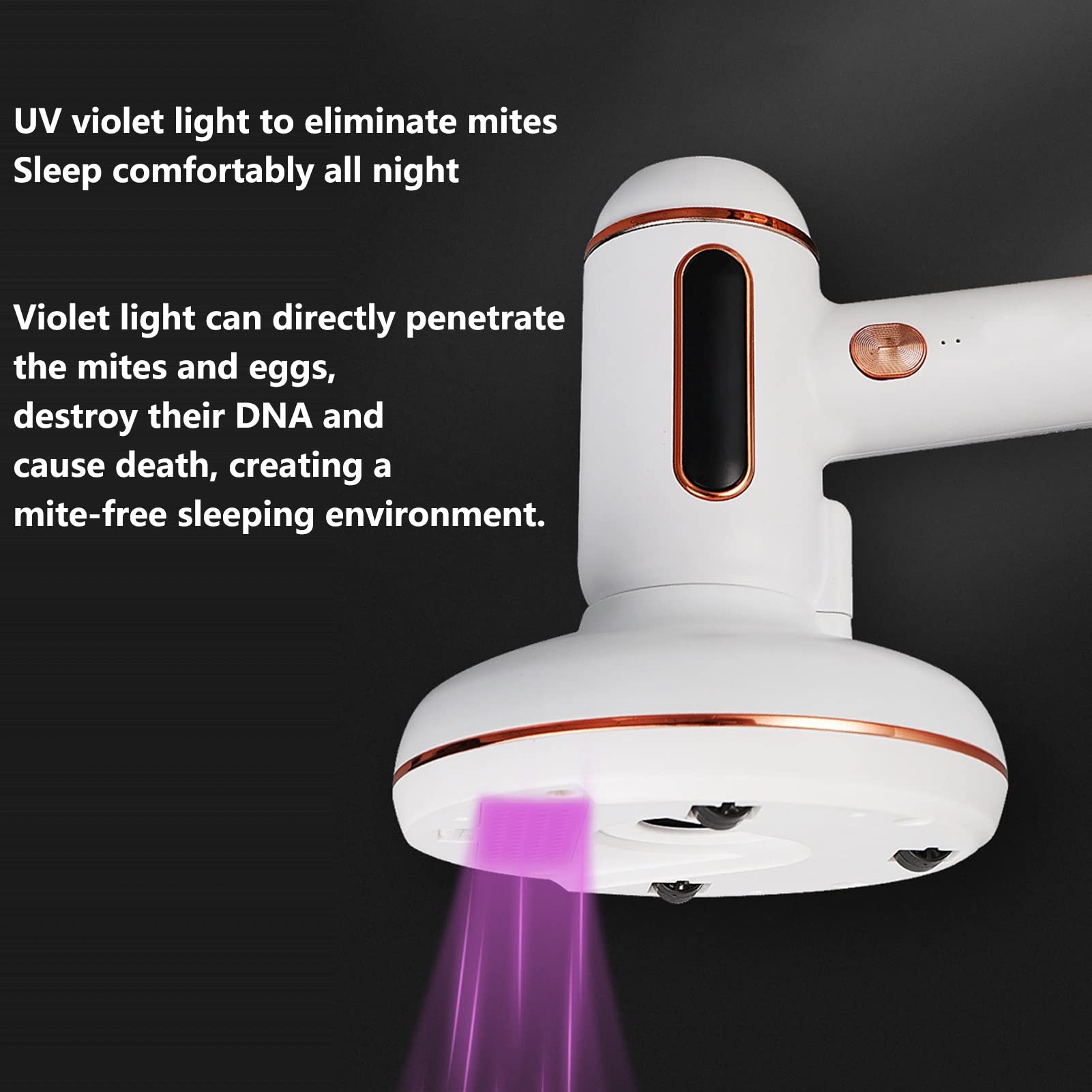 PAHION Wireless Aspirapolvere Portatile 7500 Pa UV Aspirapolvere Per Acari cattura polvere Antiacaro Elimina Il 99,99% Degli Acari Della Polvere Per Pulizia Materasso, Cuscini, Divani