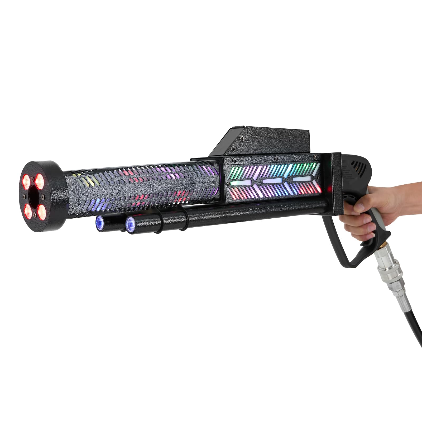 Pistolet à colonne d'air à LED CO2, pistolet cryopisateur de CO2 manuel, mini pistolet Dj Co2, la distance du brouillard de fumée peut atteindre 22,97 pieds, pour concerts, fêtes, bar