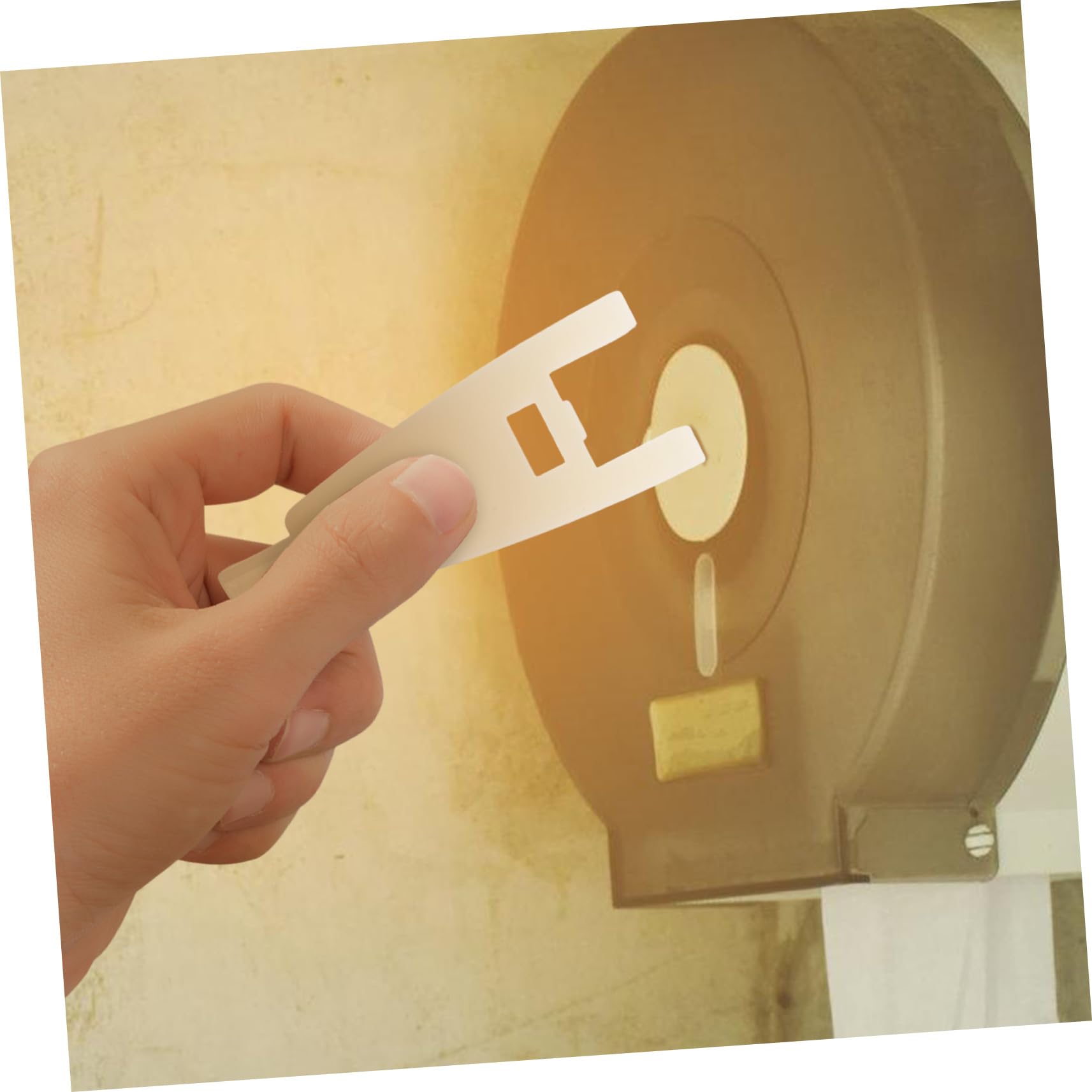 BELLIFFY Roll Carton Key Paper Towel Holder Key Commercial Toilet Dispenser Key Toilet Paper Key Paper Towel Dispensers Keys Paper Dispenser Key Replacement White Plastic