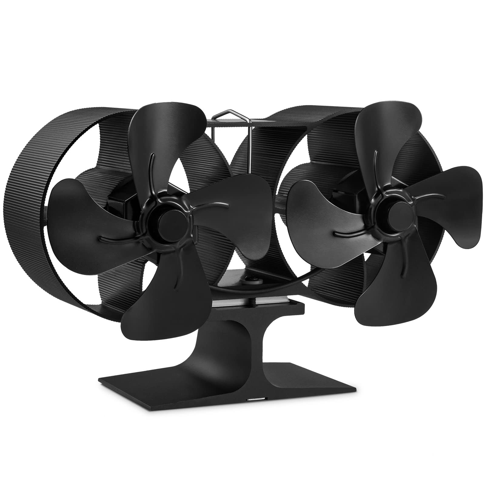 Buy Slivek Wood Stove Fan Heat Powered, 8Blades Twin Motor Double Heat