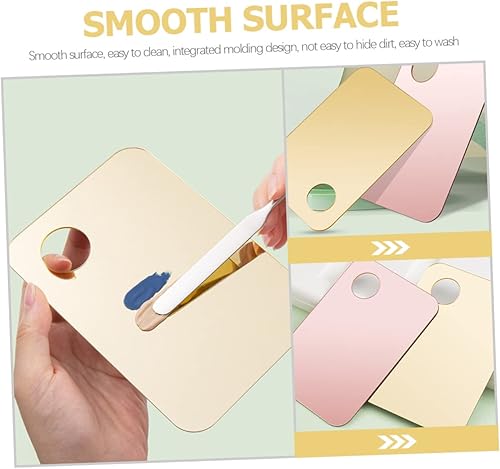 Makeup Mixing Palette Acrylic Blending Trays with Spatula for Foundation Lipstick Eyeshadow Portable Easy to Clean Smooth Surface Durable Mixing Tools