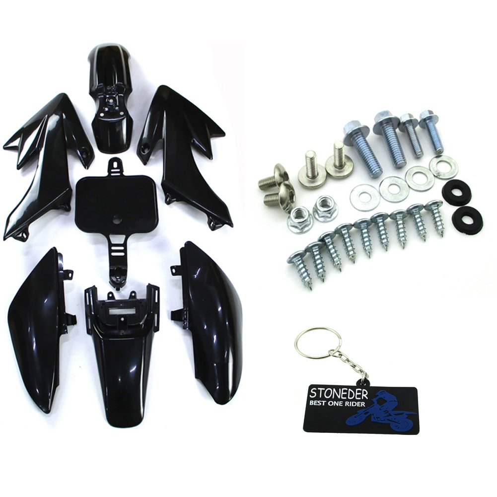 Kit Parafango Per XR CRF 50 Pit Bike - Parafango Corpo Nero + Viti Di Montaggio - Per Dirt Bike 50cc-160cc - Foto 4