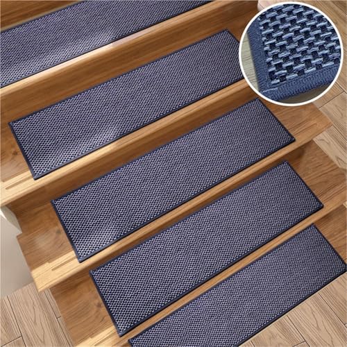 Alfombra antideslizante para escaleras con fijación segura en peldaños de madera 2