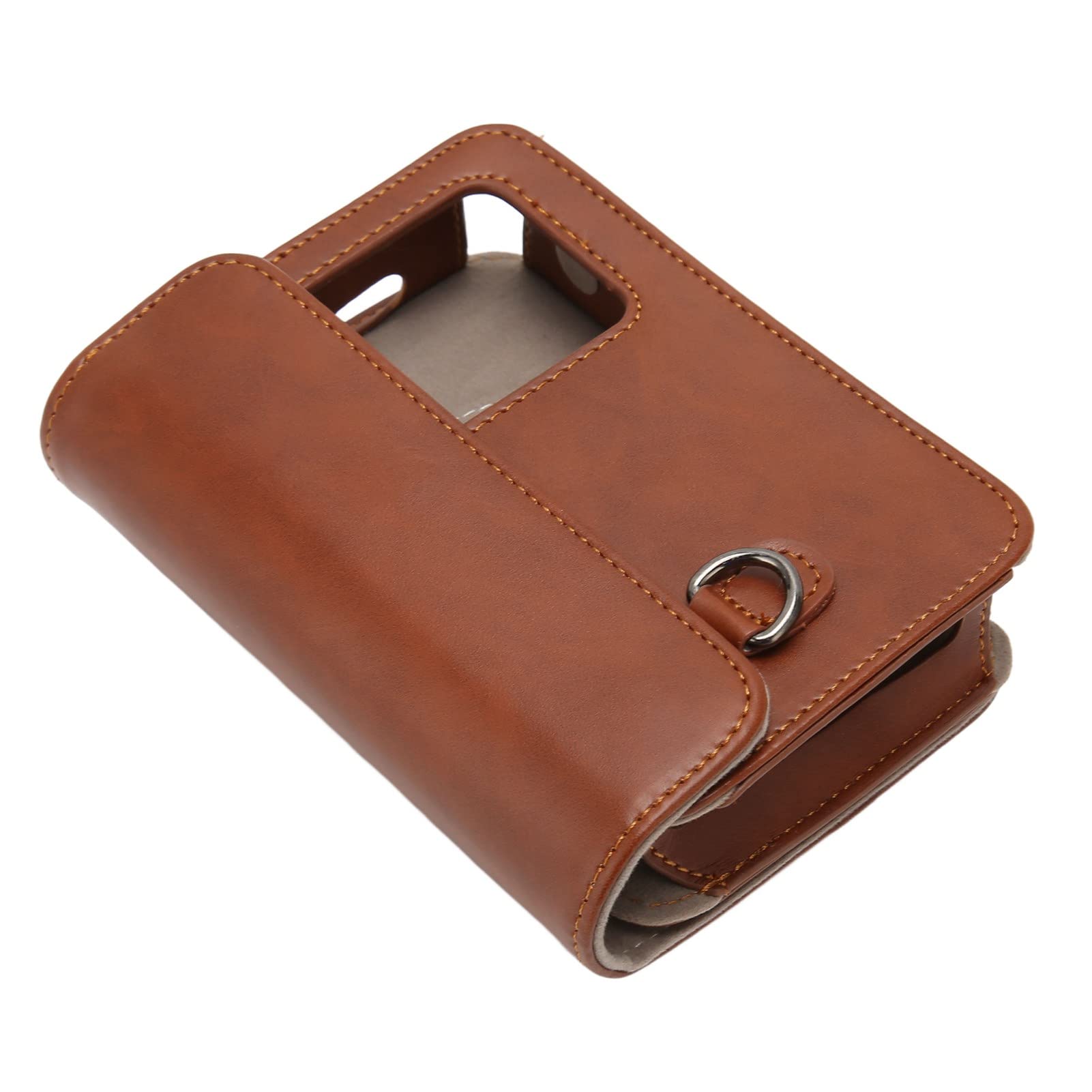 Retro Camera Case PU Leather with Adjustable Shoulder Strap, Soft Inner Layer, Removable Front Part for Kodak C210R Mini Shot 2 Brown - Image 2