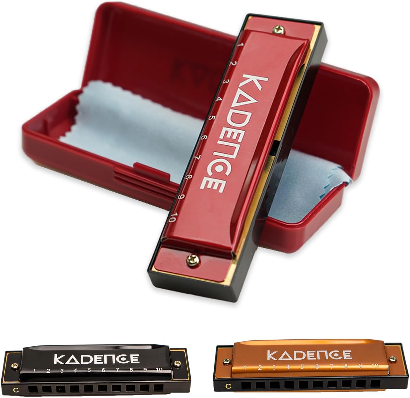 Kadence Daitonic Harmonica T104, With Learning course Key of C 10 Holes