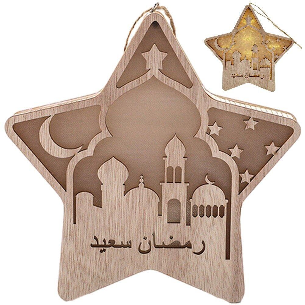 Abbdbd Eid Star Led Light Ramadan Holiday Party Decoration Supplies for Home Bedroom Dormitory Party Decoration Charm