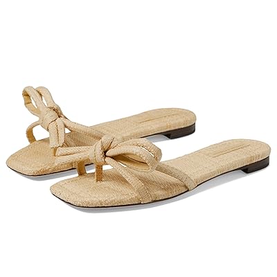 Loeffler Randall Hadley Leather Bow Flat Sandals Women