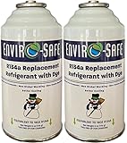 ENVIRO-SAFE R134a Refrigerant Replacement | 2 Cans (6oz) with Piercing Valve for AC Recharging