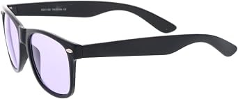 zeroUV Retro Wide Temple Color Tinted Square Lens Horn Rimmed Sunglasses 54mm