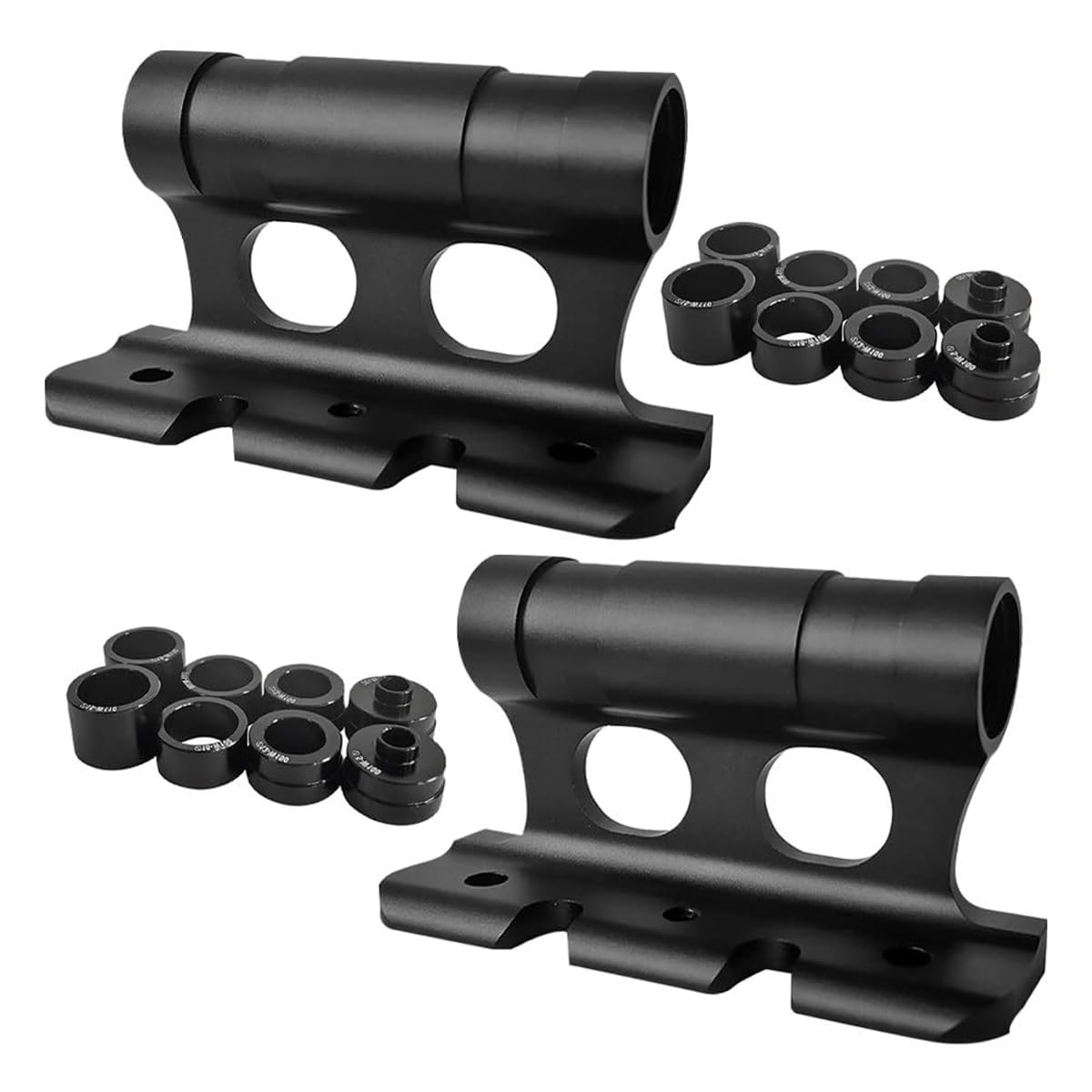 Staffa forcella bici da 2 pezzi - Adattatori per perno passante a sgancio rapido in alluminio per portapacchi, camion, camper, 8 per assi M5/M12/M15, installazione senza attrezzi da 110 mm
