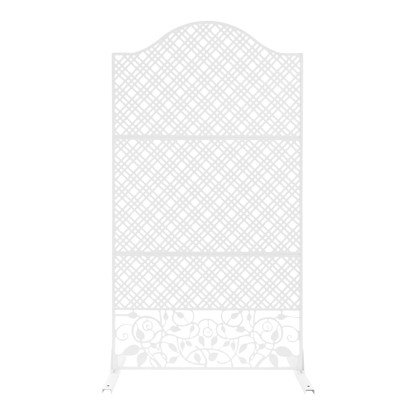 Protección visual de metal blanco, privacidad de acero para exteriores, divisor decorativo de habitaciones, para salón, comedor, vestidor, apartamentos 100 x 50 x 185 cm