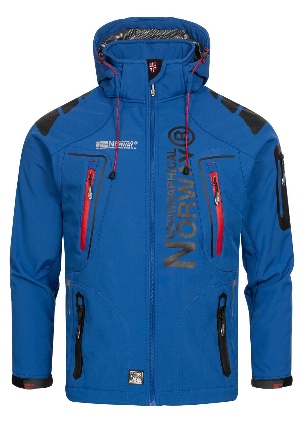Geographical Norway Techno Men Distribrands - Chaqueta Softshell Impermeable Hombres - Capucha Hombre Transpirable Exteriores - Chaqueta Invierno Viento