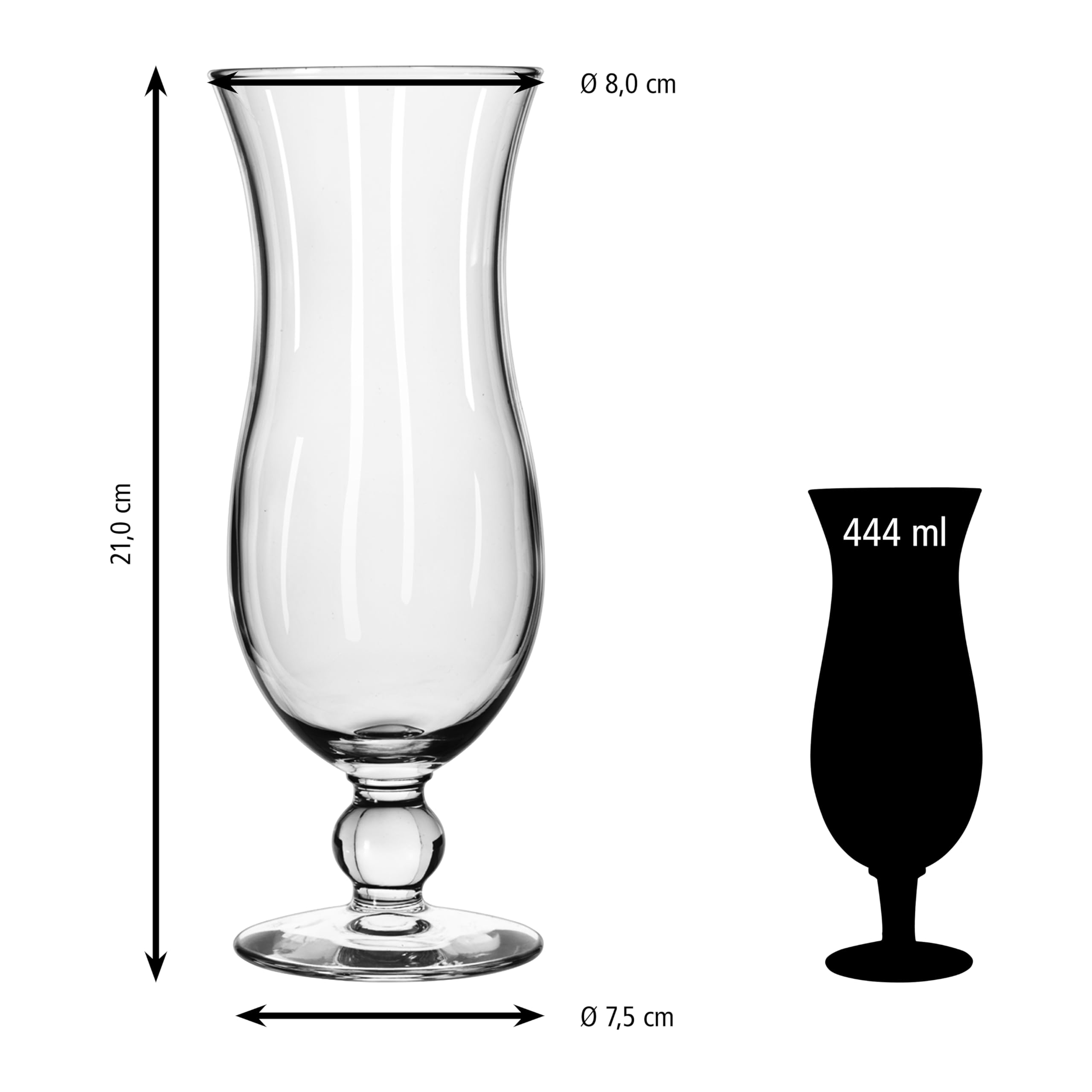 LIBBEY 70335 Cocktailglas Hurricane, 444 ml, 12er Set