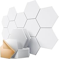 Vista 35 de paquete de 12 paneles acústicos autoadhesivos de alta densidad, paneles de espuma insonorizantes de 12 x 10 x 25/64 de pulgada, elegantes paneles