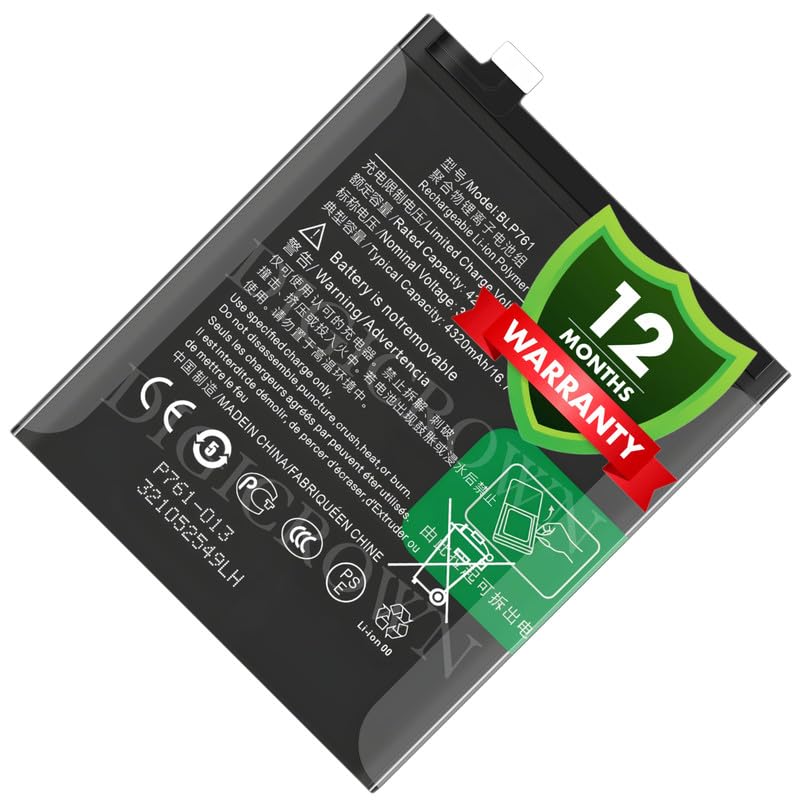 Image of Original BLP761 Battery Compatible for OnePlus 8 (IN2010, IN2013, IN2017, IN2019) - (4320mAh) - 1 Year Warranty