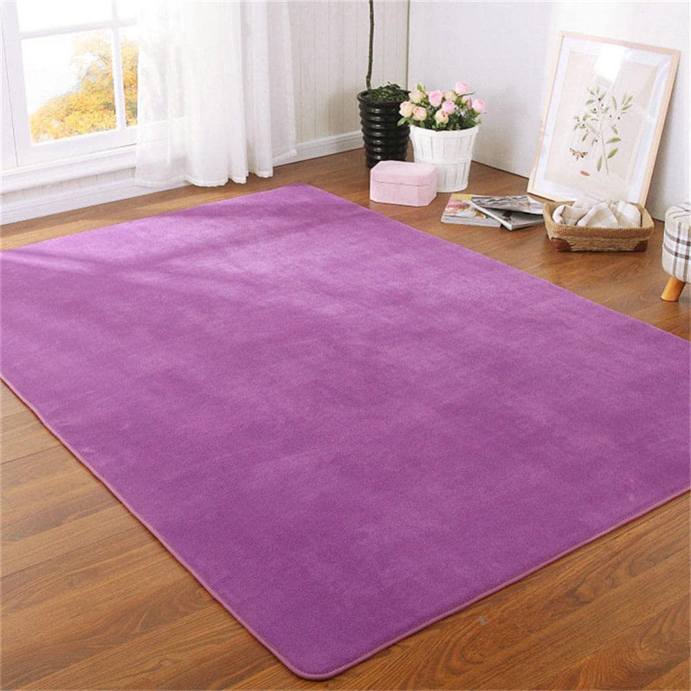 Tapis violet LUNEZY moelleux tapis salon abstrait moderne pour cuisine