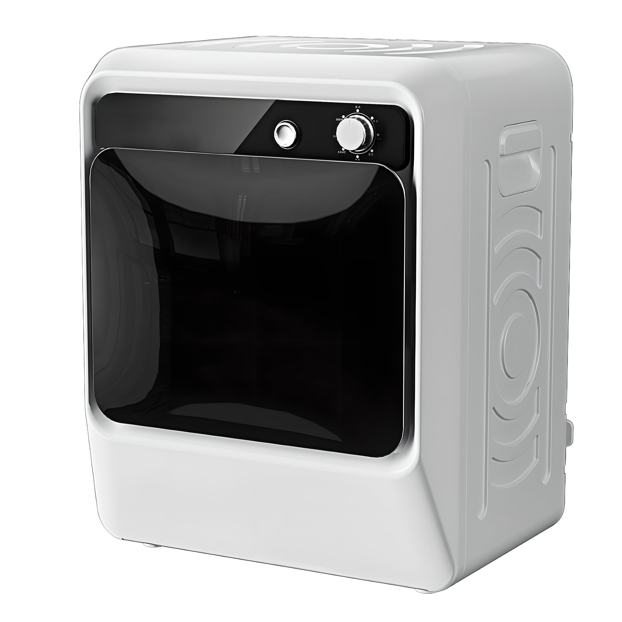 Secadora Pequeña, Secadora de Ropa Portátil con Panel Táctil Inteligente Lcd, Bañera de Acero Inoxidable, Capacidad de Secado de 5 Kg Para Apartamentos, Lavandería, Rvs 458E