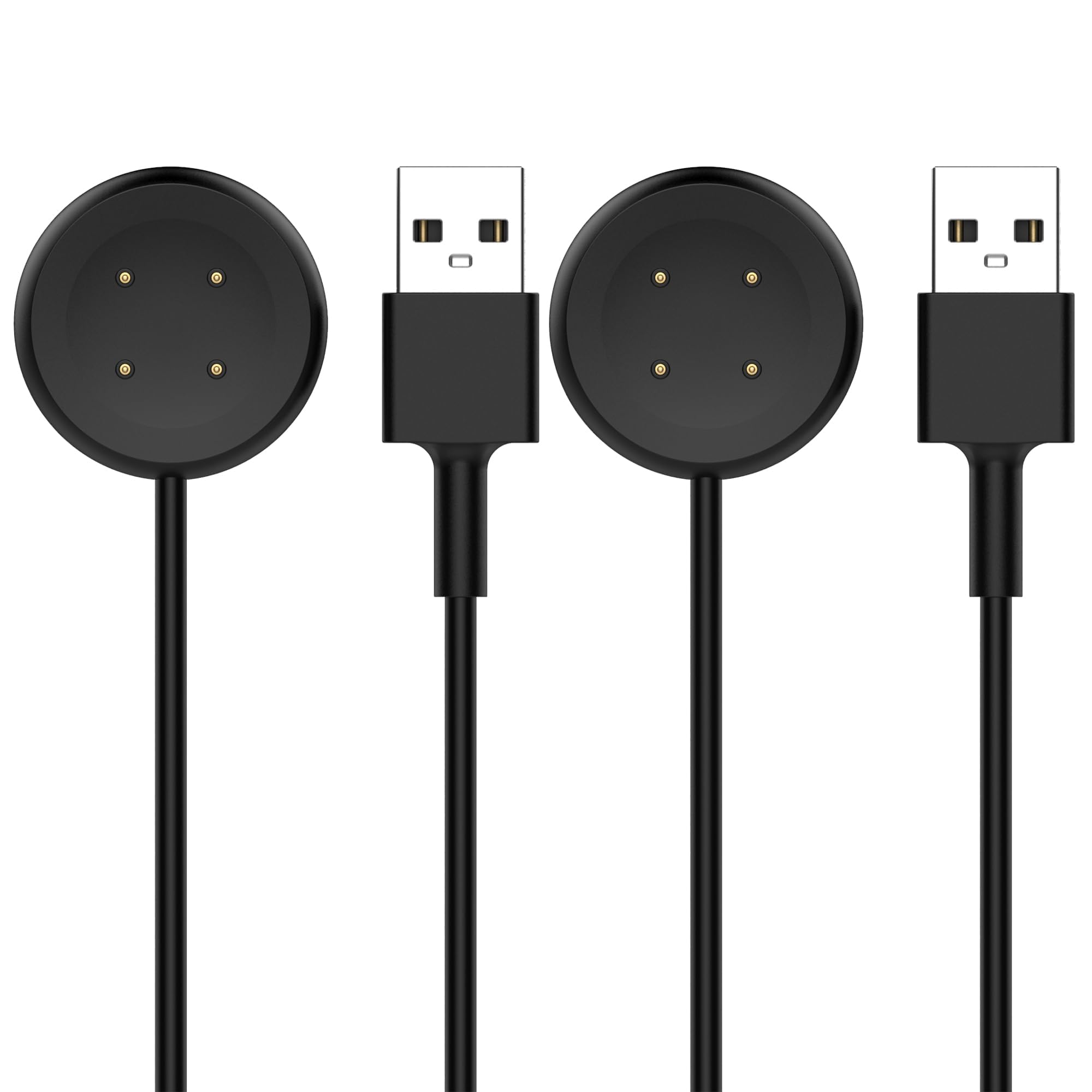 Compatible for Google Pixel Watch 2 Charger Replacement USB Charging Cable Dock Stand for Pixel Watch 2 Smartwatch, 2Pack 3.3Ft Durable Portable Charger Dock Cord (Black&Black)