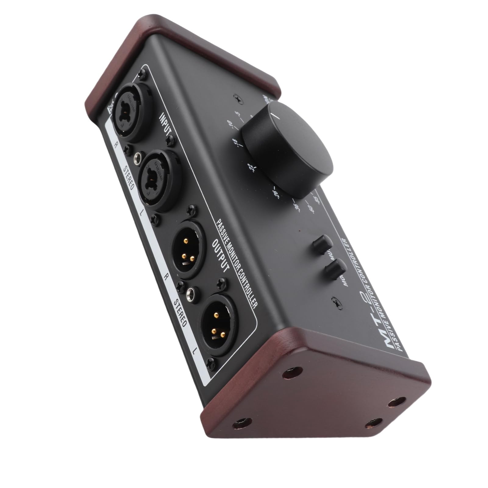 Contrôleur de Moniteur Passif Précis, Grand Bouton de Contrôle Muet pour la Surveillance en Studio, Interface XLR et 3.5mm