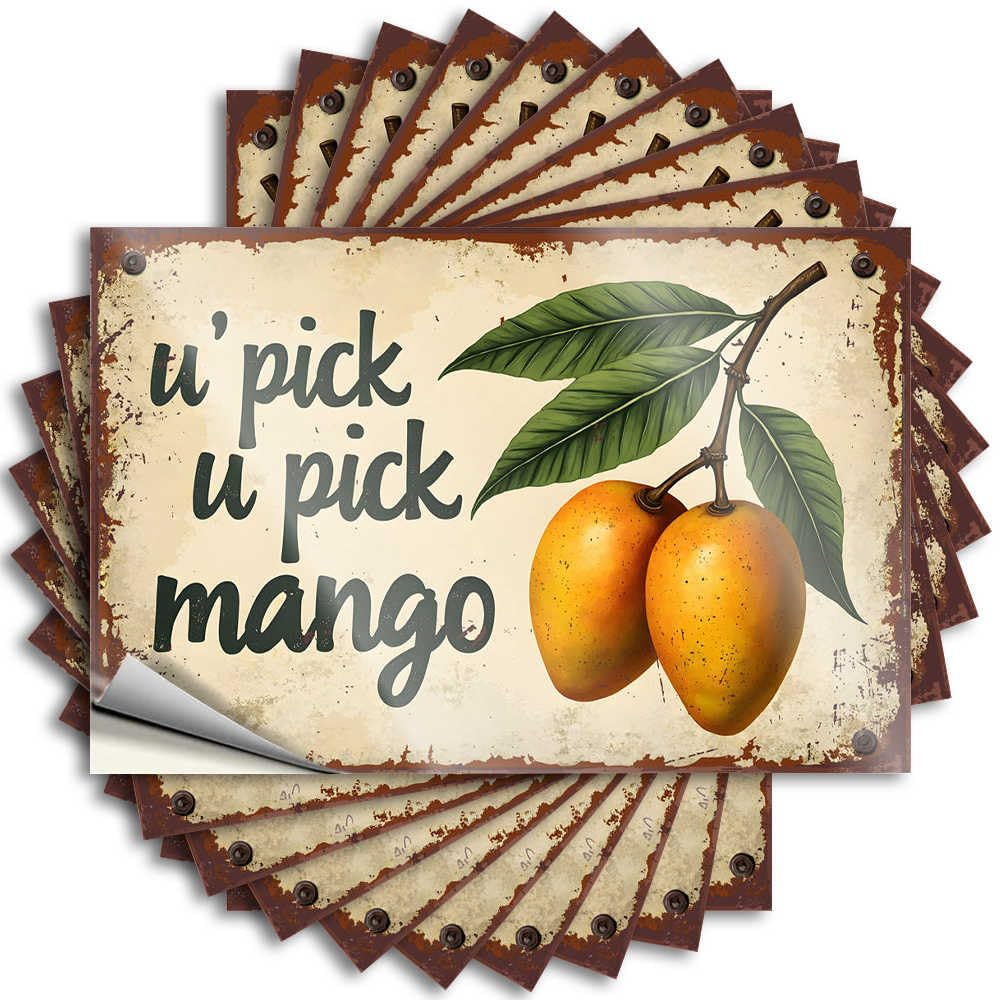 Funny Sticker Farmhouse Outdoor Decor Custom Stickers, Case Waterproof Fresh Mangoes: Pick Your Own Delight for Hydro Flask | Accent Vinyl Decals for Boss Holiday Gift(12X18CM)
