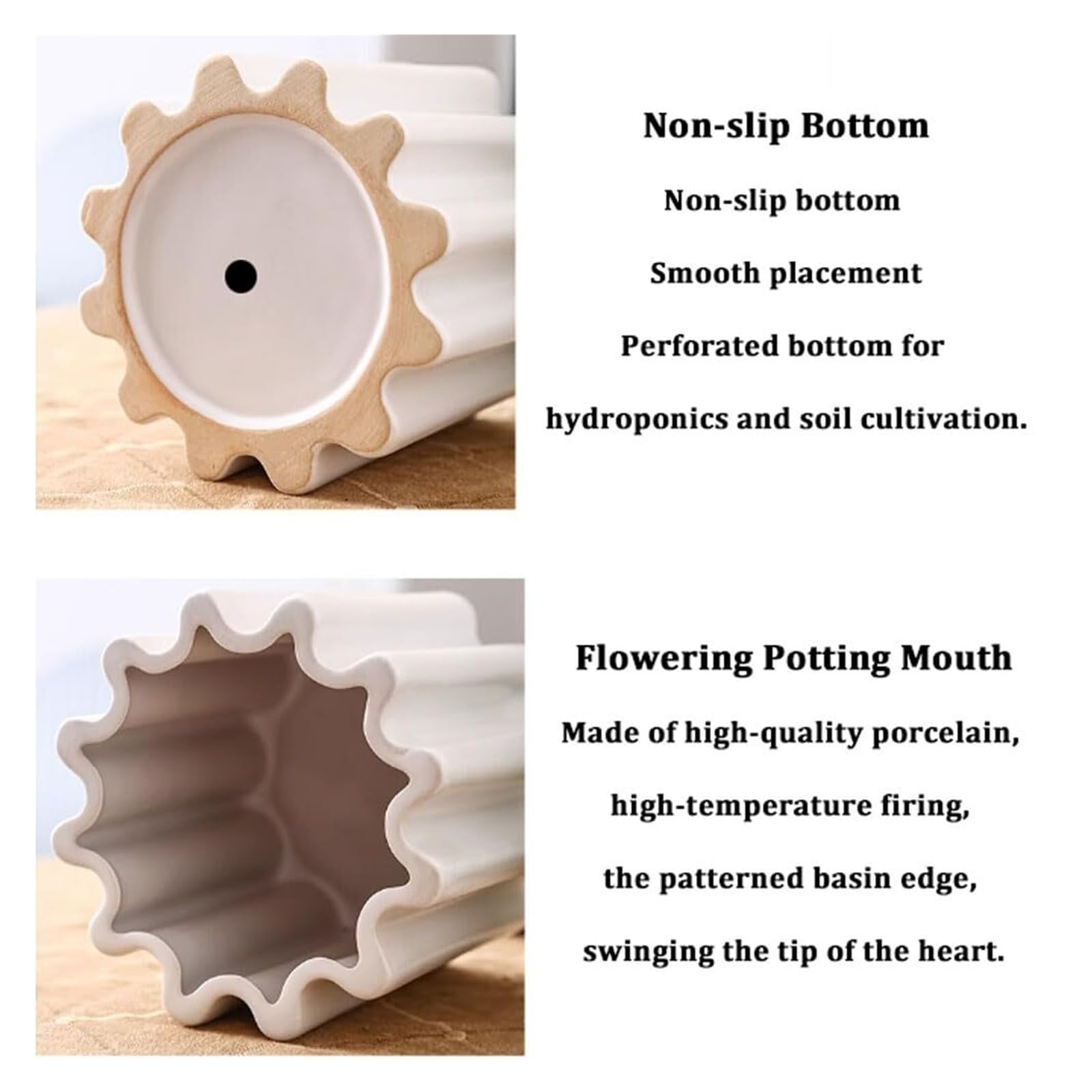 Blumentopf, Blumentopf mit Streifen, für drinnen und draußen, dunkle Farbe, moderne Heim- und Gartendekoration