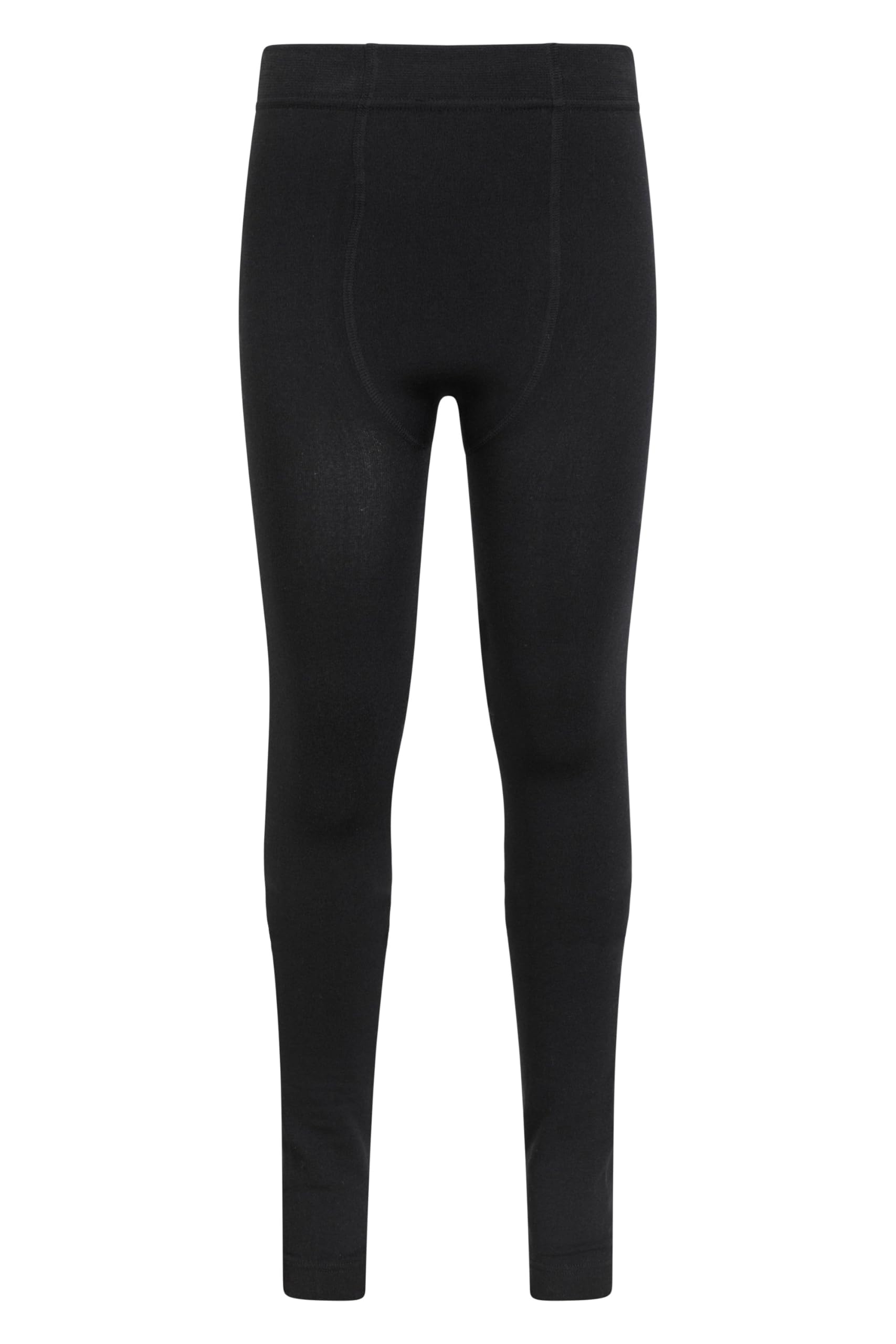 Mountain Warehouse Boys Black Isotherm Kids Brushed Leggings - Warm & Cosy, Brushed Inner, & Girls, Baselayer - Best For Winter Camping, Outdoors, Travelling & Hiking S-M