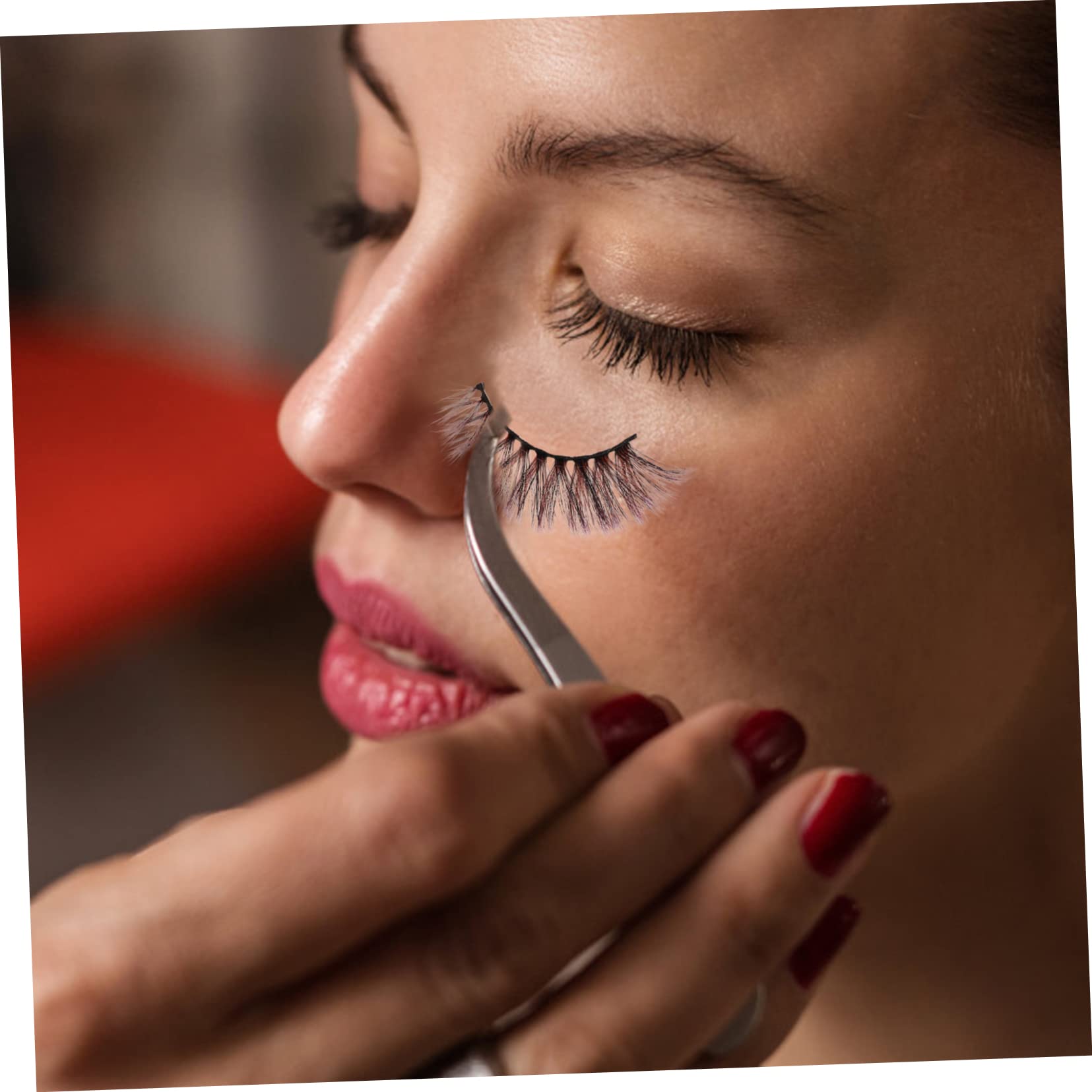 POPETPOP 25paare Künstliche Wimpern Wiederverwendbare Selbstklebende Fake Lashes Für Natürliches Augen-make-up Dekorative Wimpernverlängerung Grafting Tool Für Mädchen Und -make-up