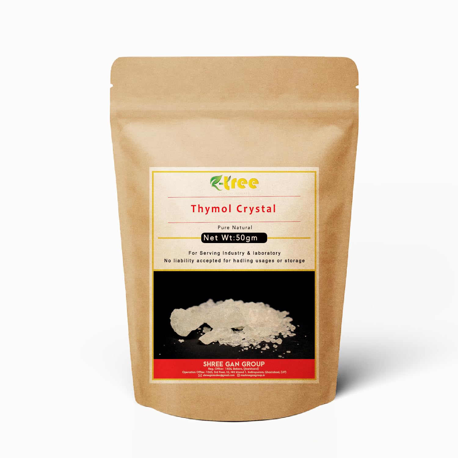 R-Tree Thymol Crystal 50GM Pure Natural Edible and Natural Plant-Based Refreshing Cooling & medicinal property, strong antiseptic property, Cosmetics, Creams making, Lotions, Hair oil, all cosmetics