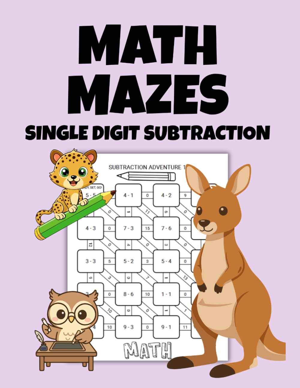 Math Mazes: Single Digit Subtraction: 100 Fun and Engaging Single Digit Subtraction Math Mazes