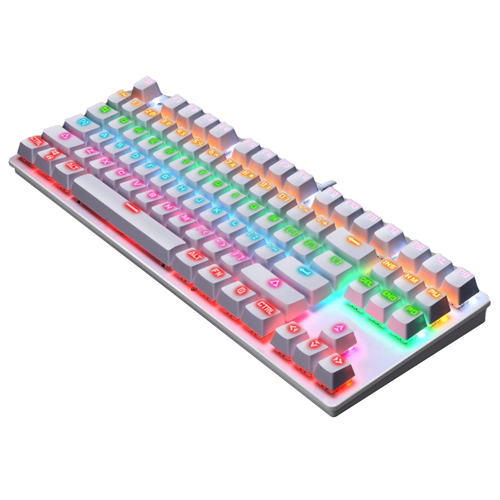 ADITAM Adattatore K550 87 Tasti USB cablatoRetroilluminazione Blu Switch Gaming Tastiera Meccanica Periferiche per Computer Double The Comfort