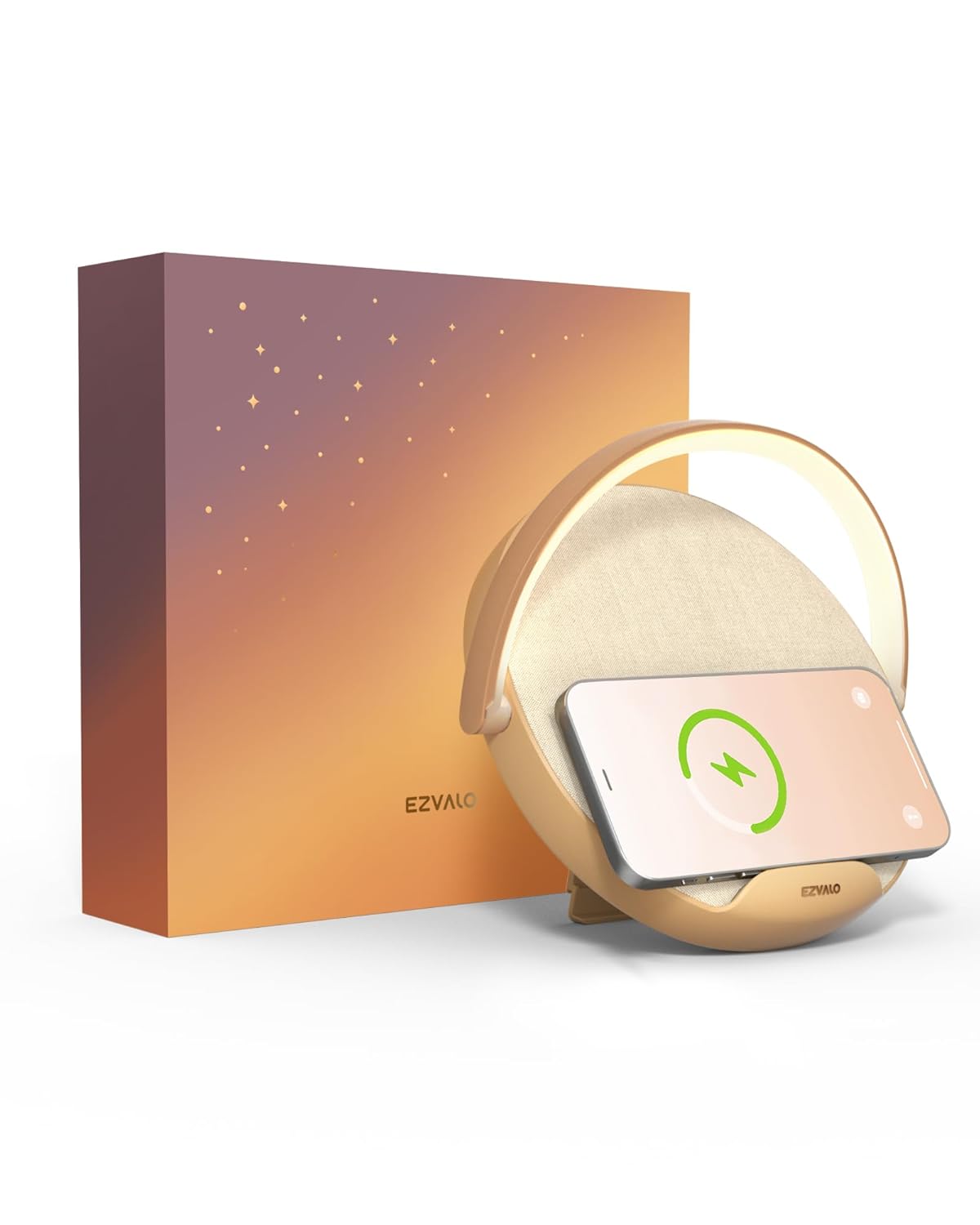 EZVALO Advanced Gift for Her, Bedside Lamp with Wireless Charger, 4 in