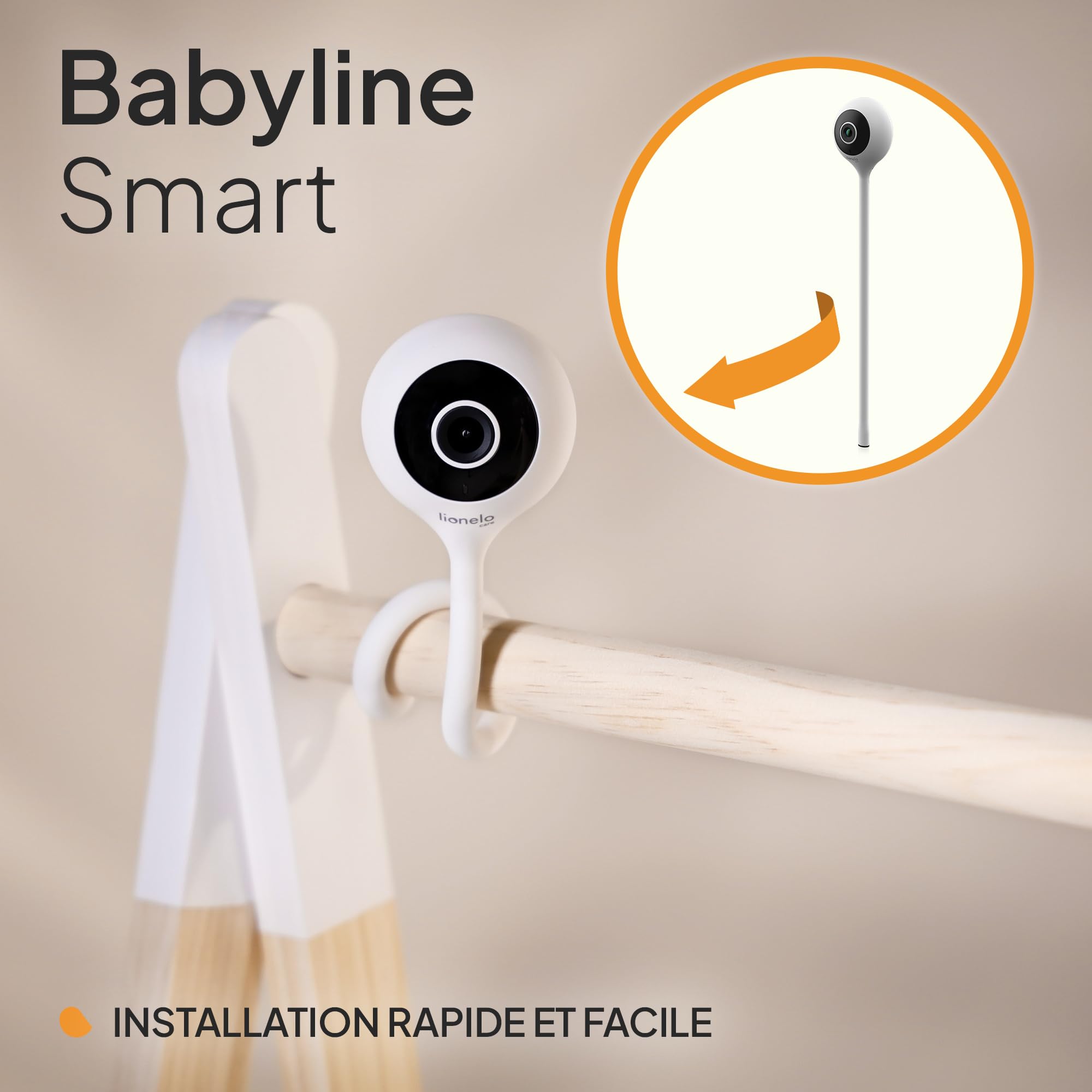 Lionelo Babyline 2.3 Audio-babyfoon met nachtlampje, bereik tot 400 m