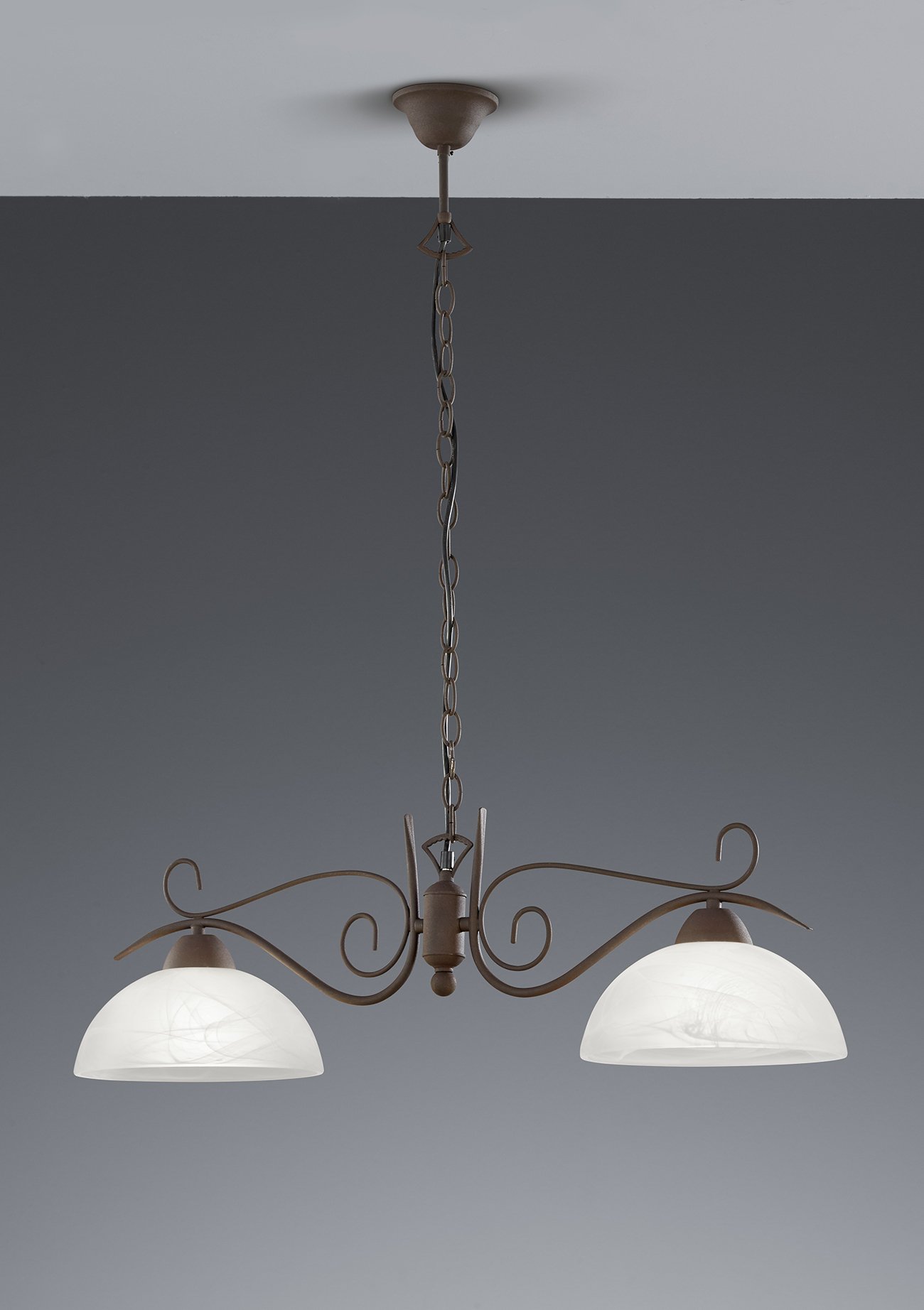 Trio R3432-24 Country Sospensione, 2 Luci, Stile Antico, 78 cm