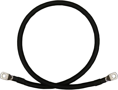 Cables inversores de batería PowerFlex de cobre puro calibre 4 AWG de 2 pies con 38 lengüetas de cobre puro para energía solar, RV, automóvil,