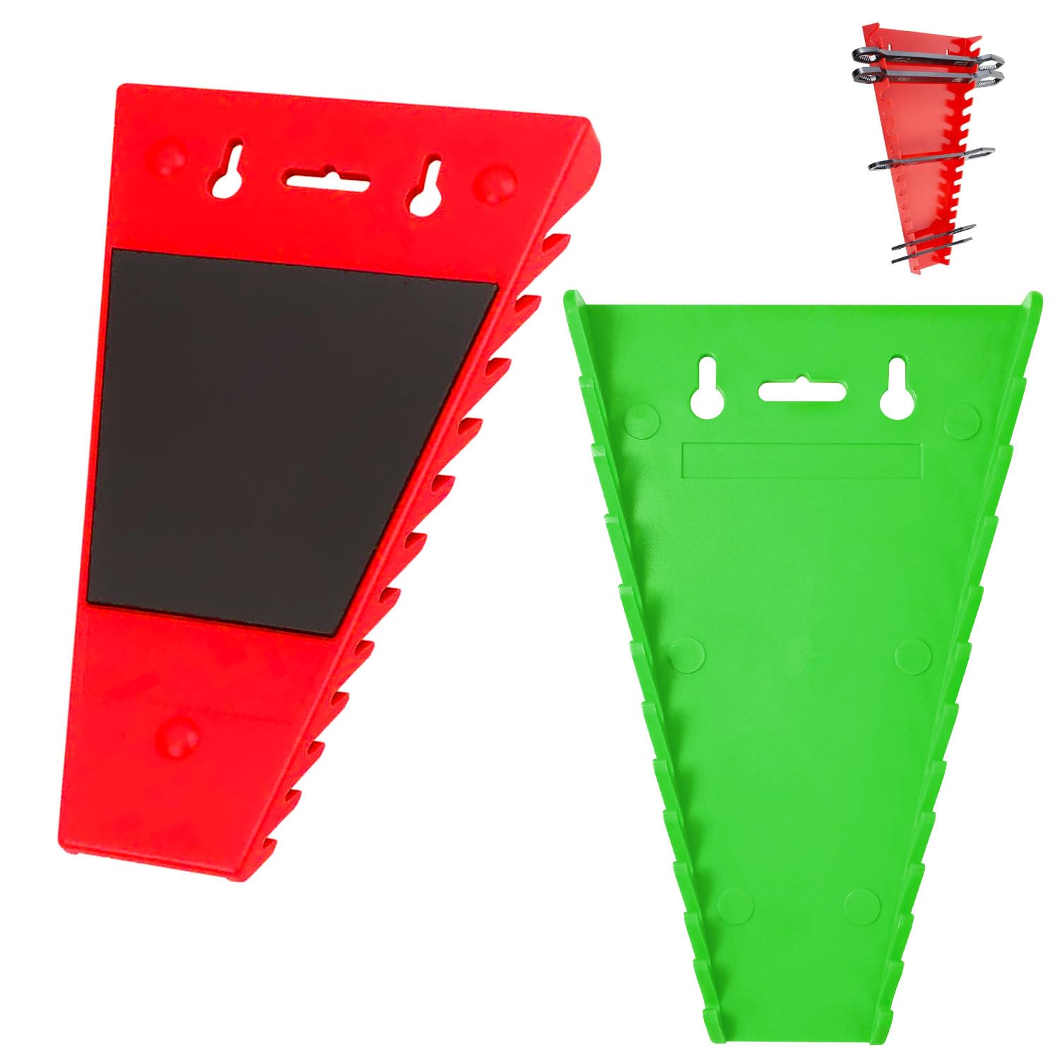 2 Pezzi Supporto Organizer Magnetico per Chiavi Inglesi, Pannello Porta Attrezzi da Parete, Porta Attrezzi, Porta Chiavi Inglesi, per la Memorizzazione di Metrica da per 5 mm a 27 mm