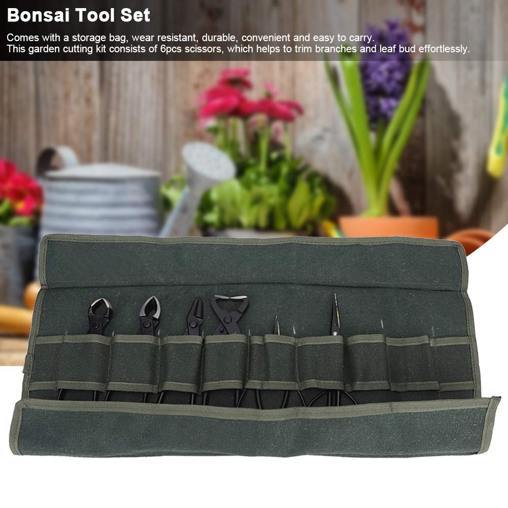 Fdit1 Set di Attrezzi per Bonsai Professionale 7 Pezzi Pinze per Taglio a Forbice in Acciaio Inossidabile Set di Utensili per Giardinaggio con Foglia di germoglio per germogli per Alberi