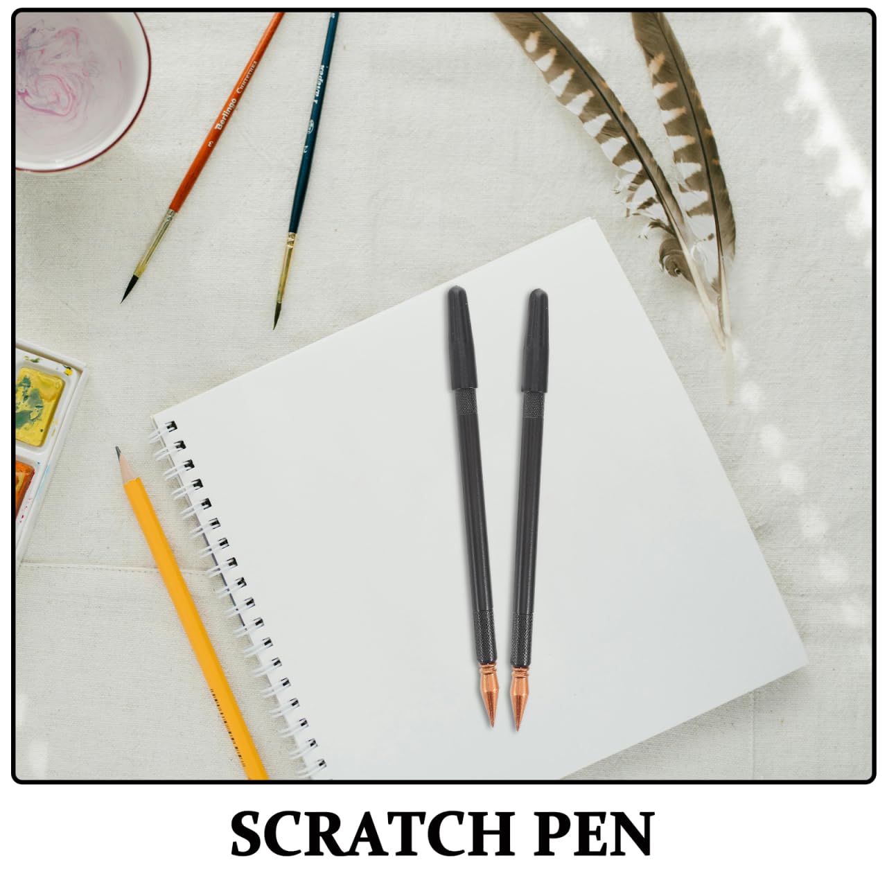 NUOBESTY Dual Tip Scratch Painting Pens Set of 3 with Comfortable Grip for Detailed and Drawing Projects Plastic Stylus Pens for Kids and Adults - Image 3