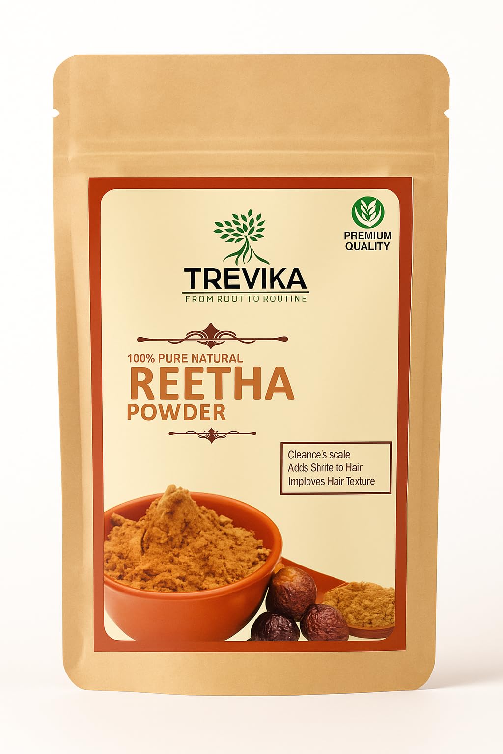 Trevika Reetha Powder 100 Gram | 100% Pure | Natural Ayurvedic Cleanser | Hair Growth | Hair Fall Control | Scalp Care-picture-27