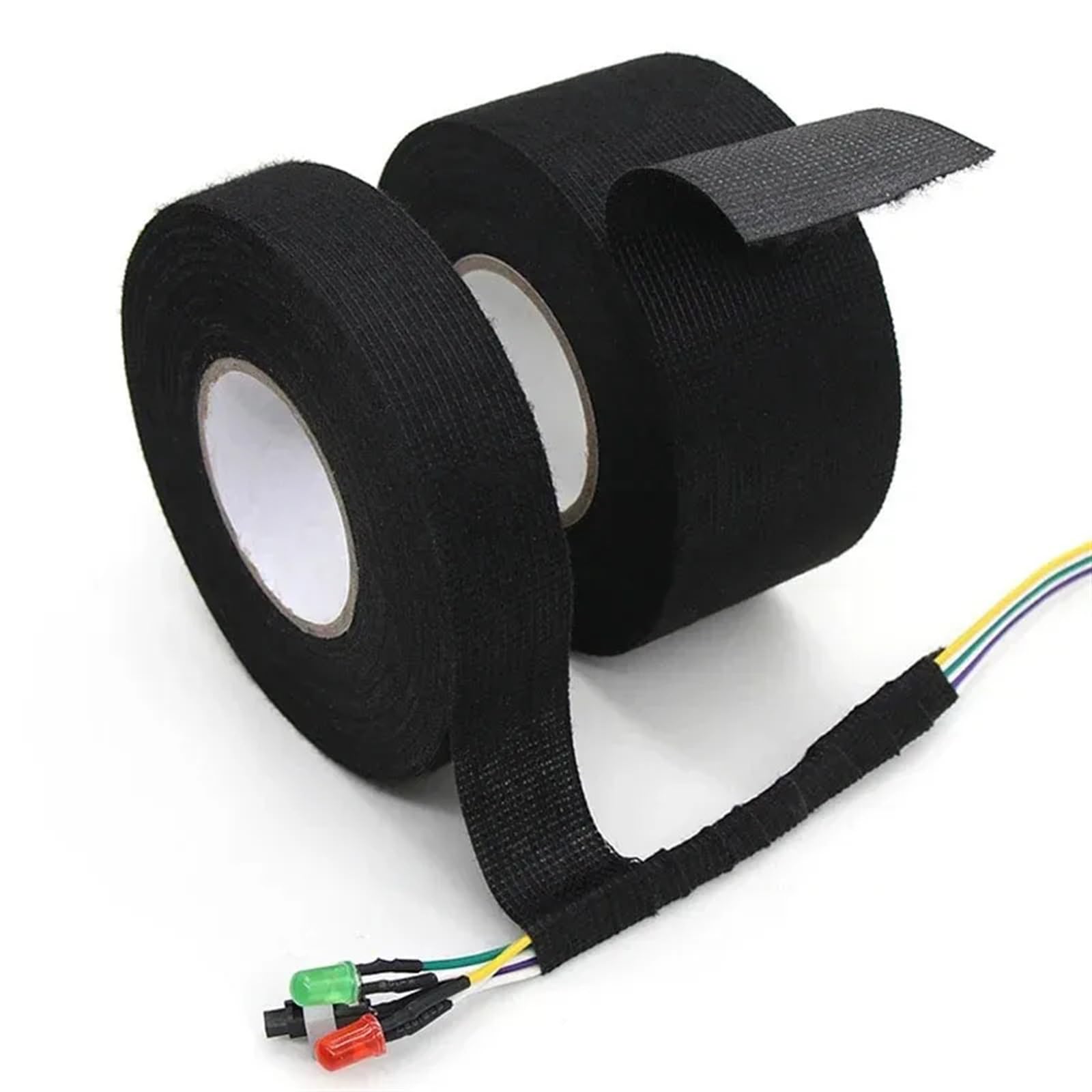 Cinta aislante, Cinta aislante de PVC negra, 15 m, 9-50 mm ancho, paquete 1, 3, 5 rollos(Width 50mm,3 rolls)