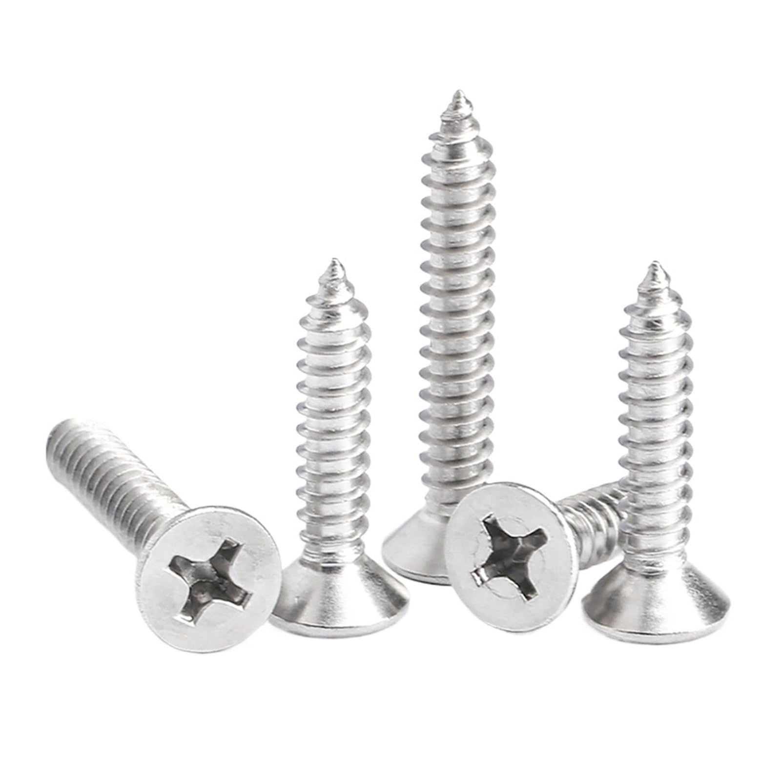 Petites vis autotaraudeuses, Vis autotaraudeuses à tête fraisée cruciforme en acier inoxydable 304(40mm,M4)