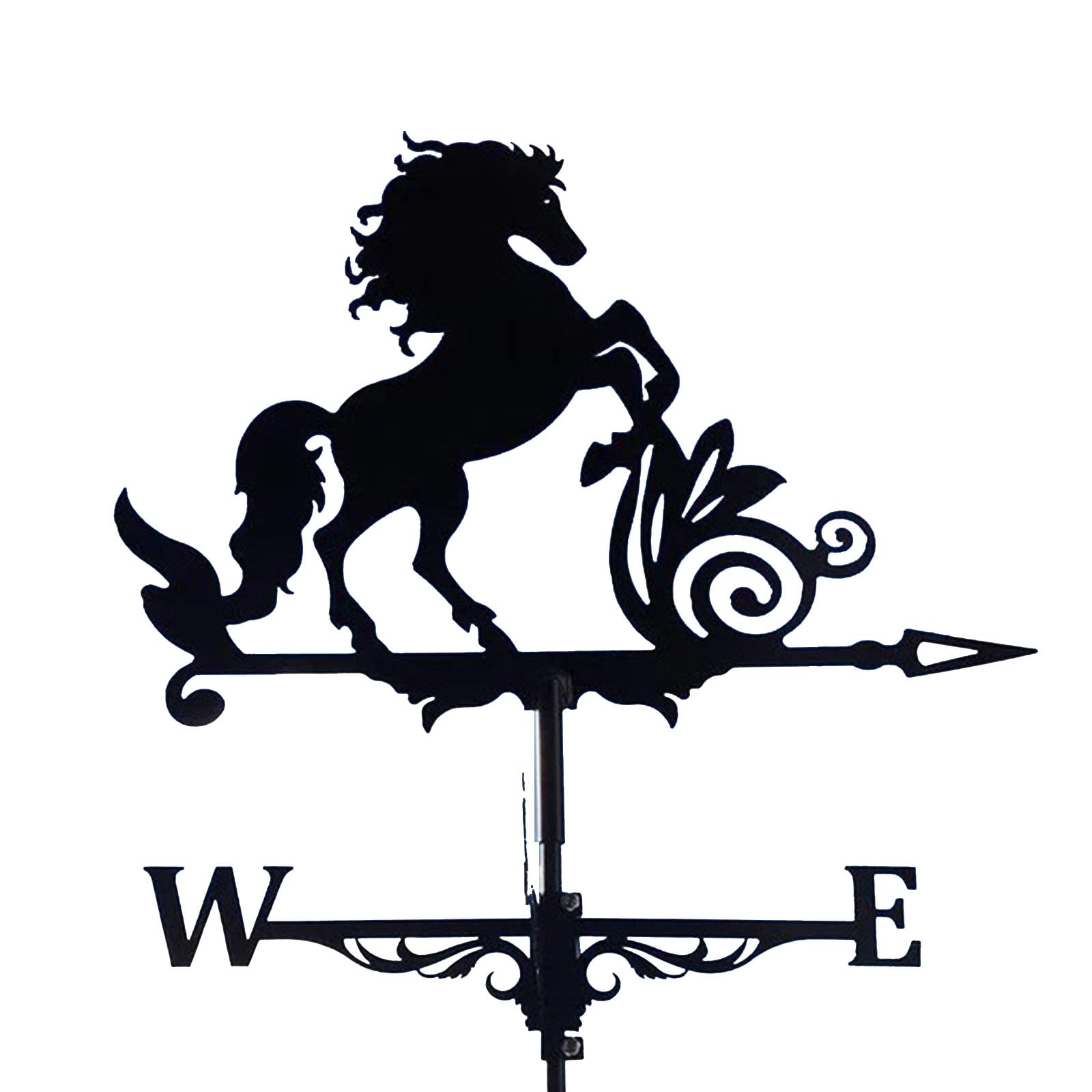 Metal Animal Weather Vane, Sports Car/Pirate Ship Weather Vane with Roof Mount Roof Garden Decoration for Outdoor Farm Yard Garden Gazebo(29x14inch)