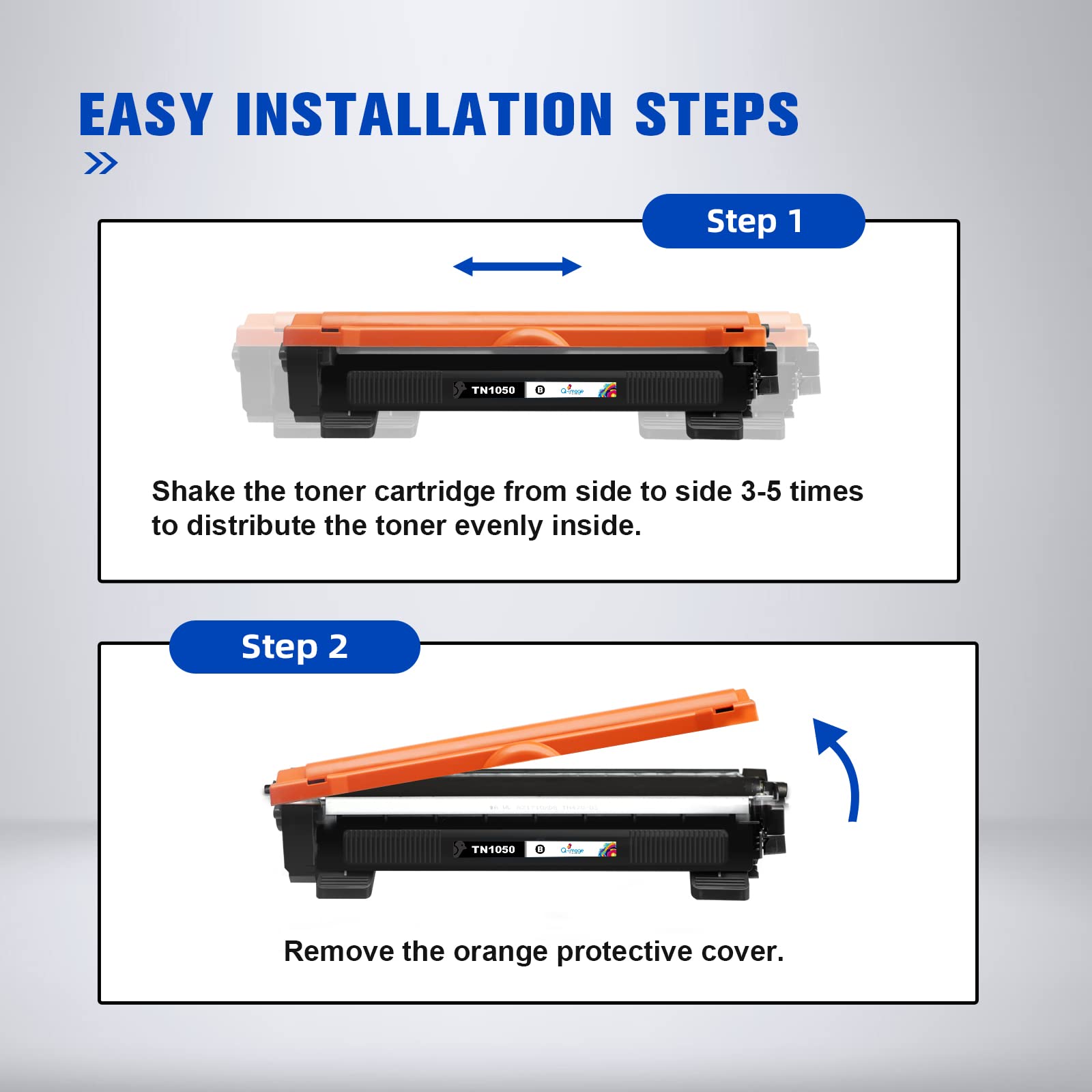 Q-image TN1050 Compatibili per Brother TN-1050 TN 1050 Cartucce Toner per Brother DCP1612W DCP-1612W HL-1110 HL-1210W HL-1112 HL-1212W DCP-1510 DCP-1610W MFC-1810 MFC-1910W DCP-1512 (2 Nero)